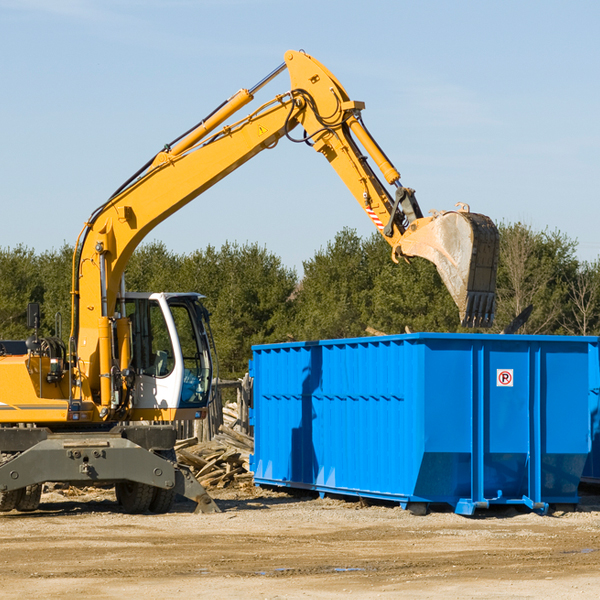 what size residential dumpster rentals are available in Flint Creek Oklahoma